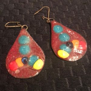 Fiesta style Enamel Earrings
